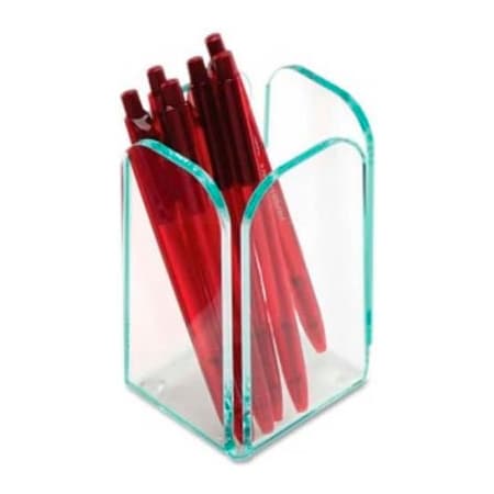 Lorell Lorell Acrylic Transparent Edge Pencil Cup, Green 80656